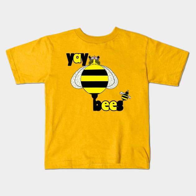 yay bees Kids T-Shirt by Zenferren